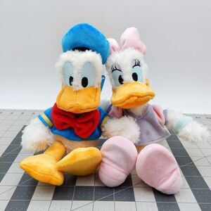 Disneyland Walt Disney World Donald Daisy Duck Plush 10 Inches Pink Bow